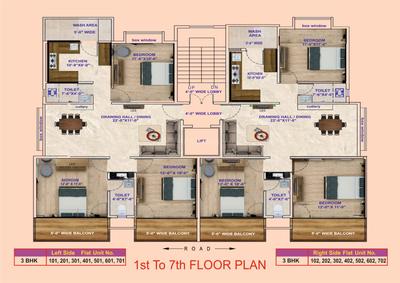 Image of 1550 Sq.ft 3 BHK Apartment / Flat for sale in Besa, Nagpur for Rs. 7500000