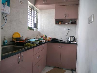Kitchen Image of 650 Sq.ft 1 BHK Apartment / Flat for rent in Om Sai, Marathahalli Bengaluru for Rs. 29000