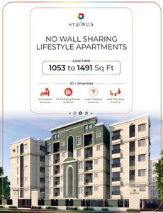 Image of 1320 Sq.ft 3 BHK Apartment / Flat for sale in VNR Hywinds, Vanagaram, Chennai for Rs. 11000000