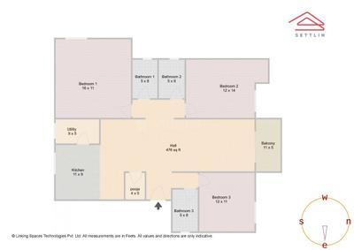 Image of 1674 Sq.ft 3 BHK Apartment / Flat for sale in Prithvi Thirumala Anemone by Prithvi Homes, JP Nagar, Bengaluru for Rs. 16000000