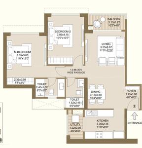 Image of 2500 Sq.ft 3 BHK Apartment / Flat for sale in L And T Crestoria Estate T5, Panvel, Navi Mumbai for Rs. 16000000