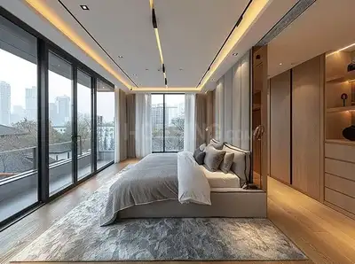 Bedroom Image of 2715 Sq.ft 4 BHK Apartment / Flat for sale in Godrej Trilogy Seaturf, Worli Mumbai for Rs. 182200000