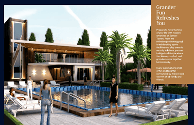 Image of 1420 Sq.ft 3 BHK Apartment / Flat for sale in Somani Towers, Punawale, Pune for Rs. 9850000