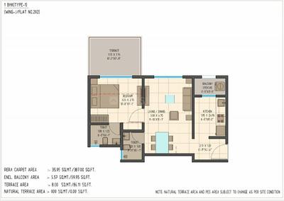 Image of 1000 Sq.ft 2 BHK Apartment / Flat for sale in Ahuja Prasadam, Ambernath East, Ambernath for Rs. 4600000