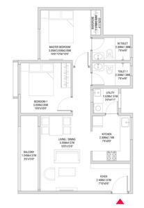 Image of 1026 Sq.ft 2 BHK Apartment / Flat for sale in Godrej Splendour, K R Puram, Bengaluru for Rs. 13000000
