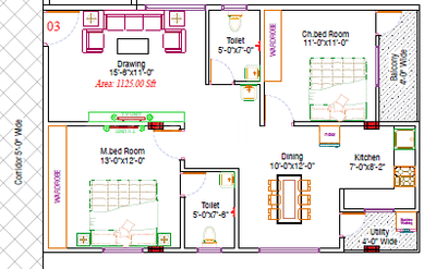 Image of 1125 Sq.ft 2 BHK Apartment / Flat for sale in NRI Layout, Bengaluru for Rs. 7500000