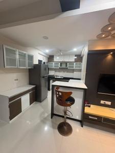 Kitchen Image of 960 Sq.ft 3 BHK Apartment / Flat for rent in The Green Parmeshwar, Chandkheda Ahmedabad for Rs. 33000