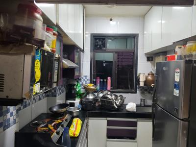 Kitchen Image of 410 Sq.ft 1 BHK Apartment / Flat for rent in Raunak Heights, Kasarvadavali Thane for Rs. 16554