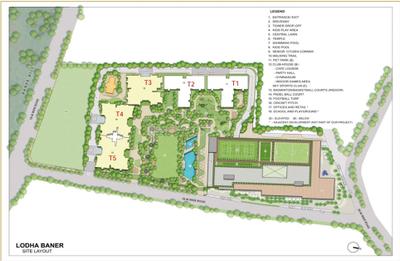 Image of 1552 Sq.ft 3 BHK Apartment / Flat for sale in Lodha Wakad New Project Tower 2, Wakad, Pune for Rs. 19000000