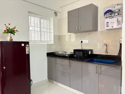 Kitchen Image of 850 Sq.ft 1 BHK Apartment / Flat for rent in Kodathi Bengaluru for Rs. 25000