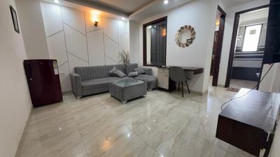 Living Room Image of 550 Sq.ft 1 BHK Builder Floor for rent in Sector 57 Gurgaon for Rs. 37500