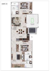Image of 1225 Sq.ft 3 BHK Apartment / Flat for sale in Gem Metro Living Apartment, Sultanpur, New Delhi for Rs. 8000000