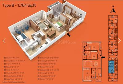 Image of 1871 Sq.ft 3 BHK Apartment / Flat for sale in Anna Nagar, Chennai for Rs. 34600000