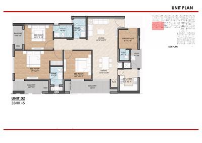Image of 2111 Sq.ft 3 BHK Apartment / Flat for sale in Solitaire, Khandagiri, Bhubaneswar for Rs. 17438400