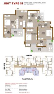 Image of 1165 Sq.ft 3 BHK Apartment / Flat for sale in SKA Atlantis, Siddharth Vihar, Ghaziabad for Rs. 16300000