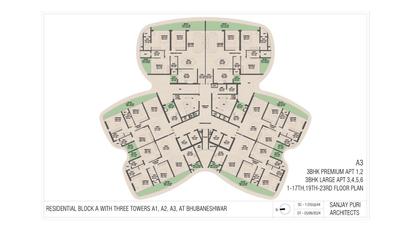 Image of 1700 Sq.ft 3 BHK Apartment / Flat for sale in Sundarpur, Bhubaneswar for Rs. 9800000