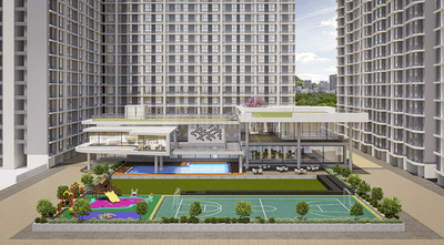 Image of 900 Sq.ft 2 BHK Apartment / Flat for sale in Dosti West County, Thane West, Thane for Rs. 12500000