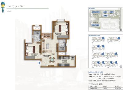 Image of 977 Sq.ft 2 BHK Apartment / Flat for sale in Prestige Finsbury Park, Gummanahalli, Bengaluru for Rs. 10100000
