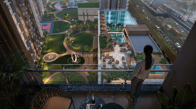 Image of 1077 Sq.ft 2 BHK Apartment / Flat for sale in Godrej Emerald Waters, Pimpri, Pune for Rs. 11400000
