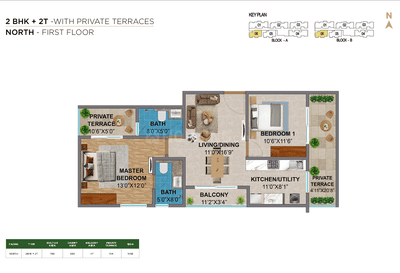 Bedroom Image of 1025 Sq.ft 2 BHK Apartment / Flat for sale in Amberstone Vectra, Hegondanahalli Bengaluru for Rs. 10500000