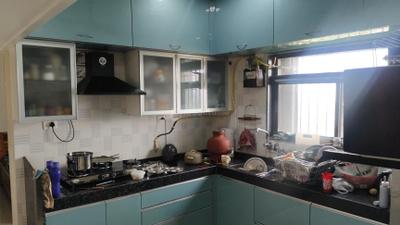 Kitchen Image of 570 Sq.ft 1 BHK Apartment / Flat for rent in Kannamwar Nagar Matoshree CHS, Vikhroli East Mumbai for Rs. 45000