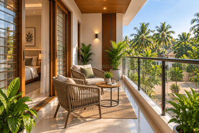 Balcony Image of 2000 Sq.ft 3 BHK Independent House for sale in Naikkanal Thrissur for Rs. 11800000