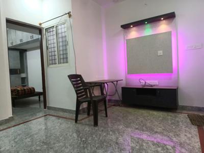 Living Room Image of 600 Sq.ft 1.5 BHK Builder Floor for rent in Hebbal Bengaluru for Rs. 15000