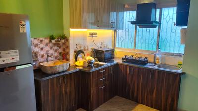 Kitchen Image of 670 Sq.ft 2 BHK Apartment / Flat for sale in Paschim Putiary Kolkata for Rs. 3300000