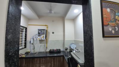 Kitchen Image of 650 Sq.ft 1 BHK Apartment / Flat for rent in Mahalakshmi Nagar Indore for Rs. 22000