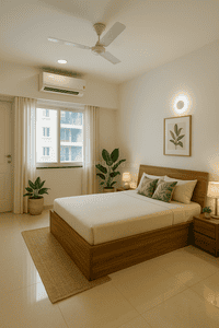 Bedroom Image of 1206 Sq.ft 2 BHK Apartment / Flat for rent in Umiya Sundance Apartments, Sancoale Goa for Rs. 35000