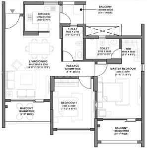 Image of 2599 Sq.ft 4 BHK Apartment / Flat for sale in Godrej Air, Sector 85, Gurgaon for Rs. 37500000