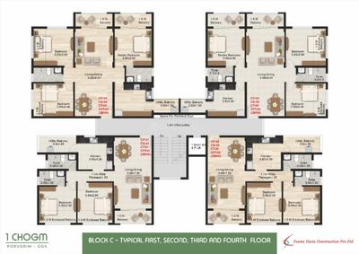 Image of 1190 Sq.ft 2 BHK Apartment / Flat for sale in Porvorim, Goa for Rs. 17400000
