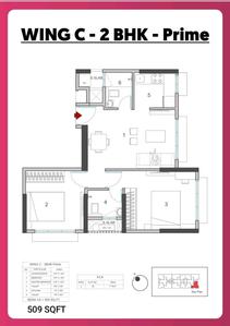 Image of 569 Sq.ft 1 BHK Apartment / Flat for sale in UK lona A B Wing, Andheri East, Mumbai for Rs. 8800000