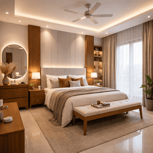 Bedroom Image of 1500 Sq.ft 3 BHK Villa for sale in North Nada Thrissur for Rs. 8600000