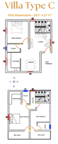 Floor Plan Image of 1131 Sq.ft 2 BHK Villa for sale in Tada Nellore for Rs. 4100000