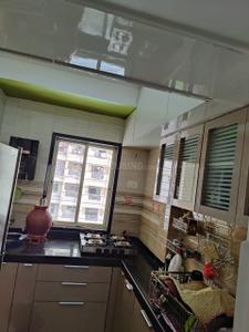 Kitchen Image of 800 Sq.ft 2 BHK Apartment / Flat for rent in Unique Greens Building A C And D, Thane West Thane for Rs. 22000