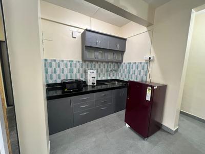 Kitchen Image of 600 Sq.ft 1 BHK Apartment / Flat for rent in Sangamvadi Pune for Rs. 35000