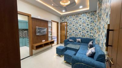 Living Room Image of 550 Sq.ft 1 BHK Builder Floor for rent in Mahalakshmi Nagar Indore for Rs. 19500