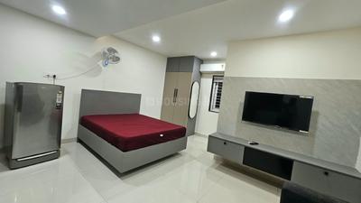 Bedroom Image of 500 Sq.ft 1 RK Apartment / Flat for rent in Madhapur Hyderabad for Rs. 29000
