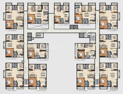 Floor Plan Image of 1792 Sq.ft 3 BHK Apartment / Flat for sale in Sujay Global Elara, Tellapur Sangareddy for Rs. 13440000