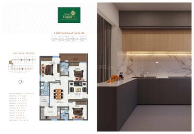 Image of 1244 Sq.ft 2 BHK Apartment / Flat for sale in Srivari Vididhi, Thatithopu, Tirupathi for Rs. 5600000