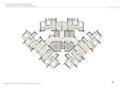 Image of 990 Sq.ft 2 BHK Apartment / Flat for sale in Eternia At Kalpataru Parkcity, Kolshet, Thane for Rs. 11000000