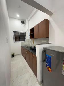 Kitchen Image of 1000 Sq.ft 1 BHK Apartment / Flat for rent in Palasia Indore for Rs. 16000