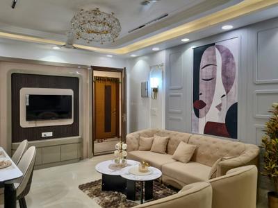 Living Room Image of 1200 Sq.ft 4 BHK Apartment / Flat for sale in Hans Luxury Floor, Hastsal New Delhi for Rs. 7800001
