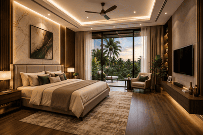 Bedroom Image of 2500 Sq.ft 3 BHK Villa for sale in Naikkanal Thrissur for Rs. 19500000