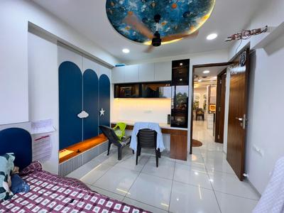 Bedroom Image of 1845 Sq.ft 3 BHK Apartment / Flat for rent in Parmeshwar Nilayam, Tragad Ahmedabad for Rs. 30000