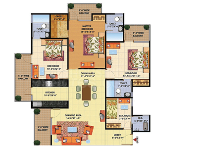 Image of 1190 Sq.ft 2.5 BHK Builder Floor for sale in Raj Nagar Extension, Ghaziabad for Rs. 9600000