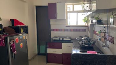 Kitchen Image of 550 Sq.ft 1 BHK Apartment / Flat for rent in Triaa Punyavaastu, Charholi Budruk Pune for Rs. 20000