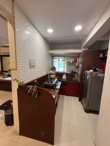 Kitchen Image of 850 Sq.ft 1 BHK Apartment / Flat for rent in Althan Surat for Rs. 24000