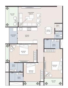 Image of 2270 Sq.ft 3 BHK Apartment / Flat for sale in Ambawadi, Ahmedabad for Rs. 17100000